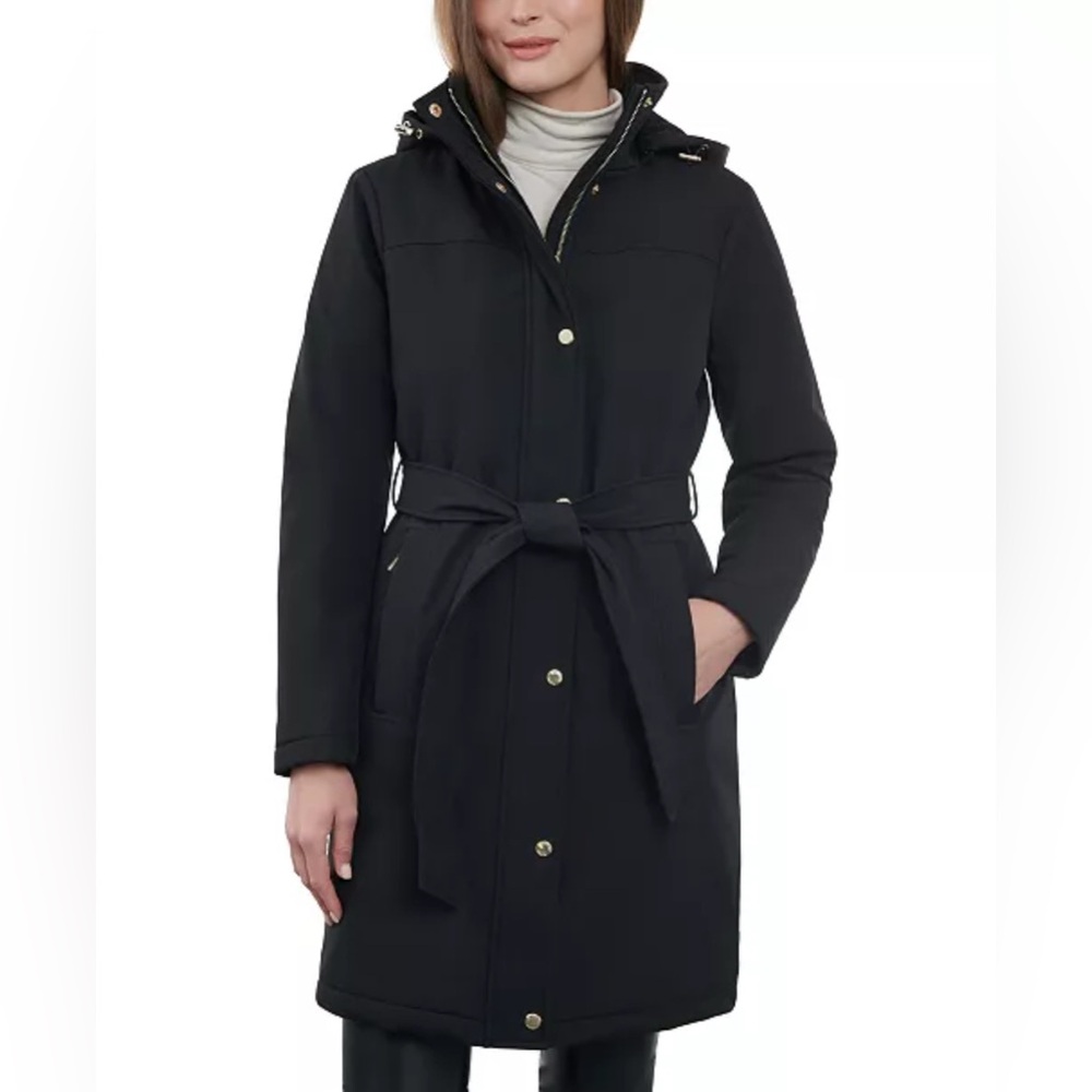 Michael Kors Macy’s Exclusive Woman’s Hooded Belted Raincoat w Hood XXL (N46)